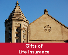 The top of a building. Links to Gifts of Life Insurance