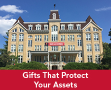 A Lake Forest College building. Links to Gifts That Protect Your Assets