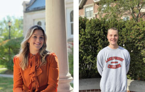  Vitoria Andrade Carnier ’23 and Mark Bogley ’22